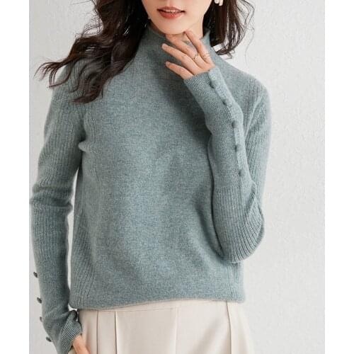 Adishree 2021 woman winter 100% Cashmere sweaters and autumn knitted Pullovers High Quality Warm Female thickening Turtleneck