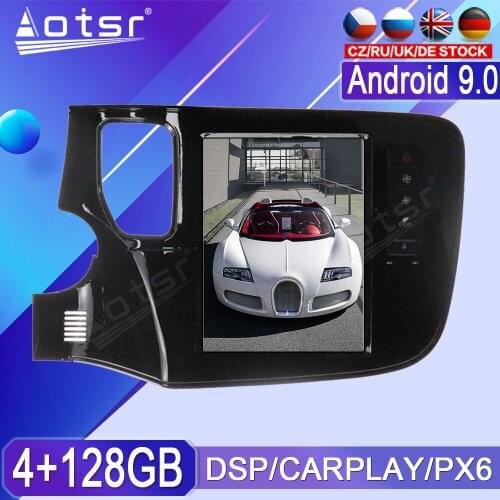 10.4INCH PX6 Android 9 Tesla Style Vertical Screen GPS Navigation Car Multimedia Radio Player For Mitsubishi Outlander 2014-2018