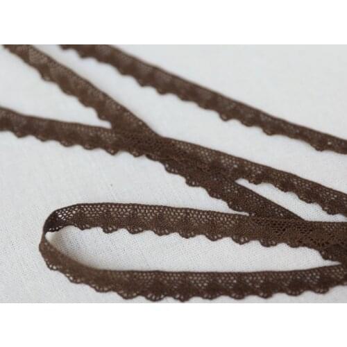 10 Meters/lot 1.2cm Width Coffee Cotton High Quality Lace Fabric Ribbon Lace Trim Sewing DIY Material Lace Accessories