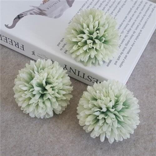 100PCS 7cm Artificial Flower Bouquet Silk Dandelion Flower Ball Fake Flowers DIY Home Wedding Decoration Valentines Day Gifts