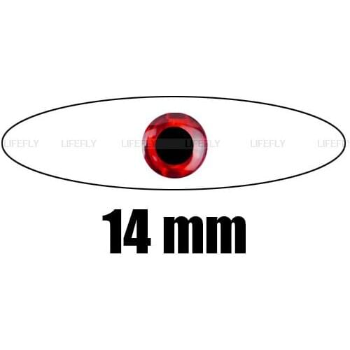 14mm 3D Red / Wholesale 400 Soft Molded 3D Holographic Fish Eyes, Fly Tying, Jig, Lure Making