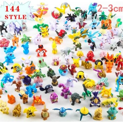 2021 Trend 144Pcs Different Styles Cute Pokemon Toy Figures Model 2-3Cm Mini Toys Pokmon Japanese Anime Figures Toys for Girls