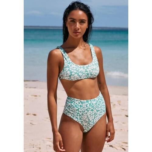 Cikini 2020 WomenS Sexy Bikini Cross Print Suit Middle Waist Bandage Push Up Swimsuit Swimming Summer Beach Brazilian Bikini
