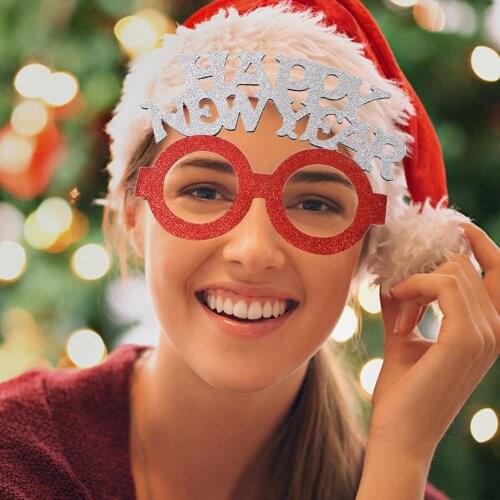 2021 Children Holiday Dress Glasses Party Glitter Eyeglasses Christmas Decoration Glasses Frame Cartoon Stereo Glasses Adult
