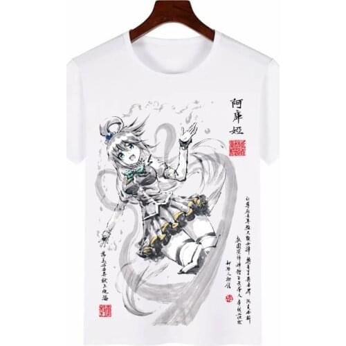Kono Subarashii Sekai ni Shukufuku wo Konosuba T Shirt Anime Custom Cosplay T-Shirt Print Short Sleeve TShirt