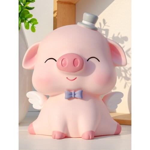 Cute Pig Coin Bank Drop-Resistant Childrens Pig Big Schoolgirl Girl Lovely Saving Box Piggy Bank Money Box Internet Celebrity