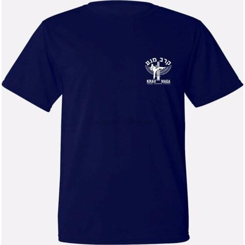 Krav Maga Training Polyester Moisture Wicking Workout Drift Navy Blue T Shirt 2019 Cool Tees