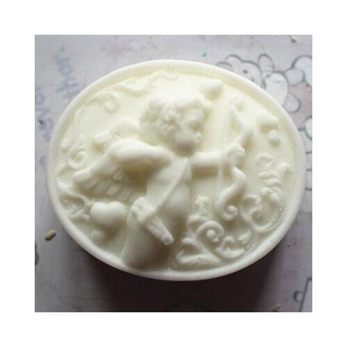 Cupid aimed his arrow 9*8*3.7CM round shape Silicone soap mould Fondant cake chocolate mold handmade clay resin craft mold