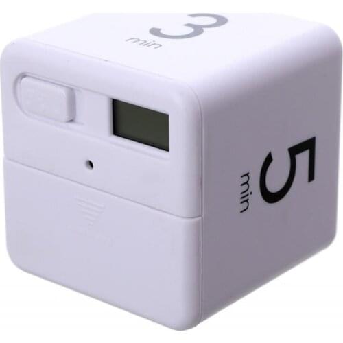 White Color Cube Kitchen Timer Cubic Timer Minutes For Time Management Kids Timer Workout Timer Cooking Accessories Cocina Tools