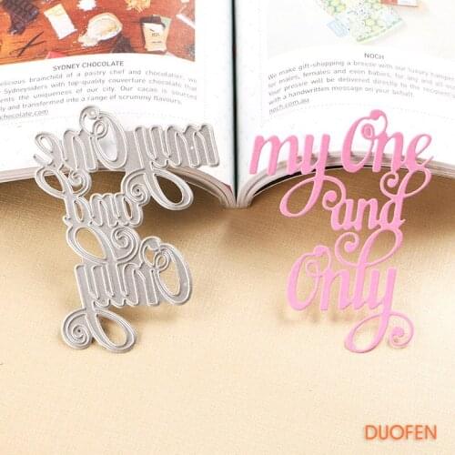 DUOFEN METAL CUTTING DIES 040183 1pc my one and only cutout lace hollow embossing stencil DIY Scrapbook Paper Album 2018 new