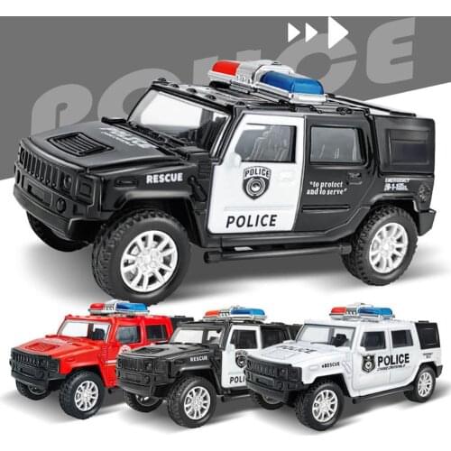 1/36 Simulation Police Car Vehicle Pull Back Truck Model Kids Toy Christmas Gift Car Toys For Children Boys Kids Birthday Gifts