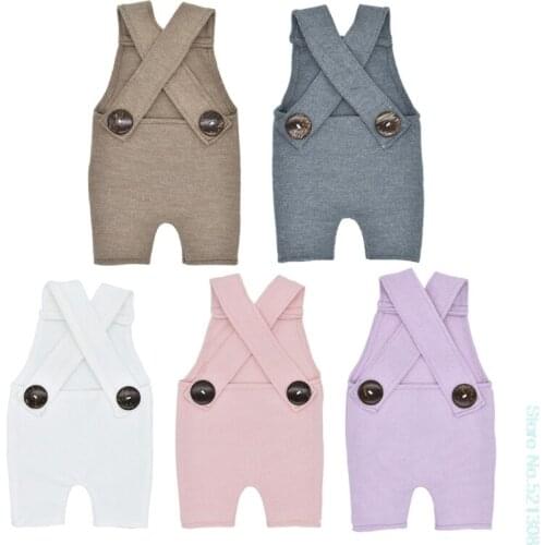 2020 New Baby Love born Photography Prop Button Overalls Pants Baby Photo Shoot Romper Outfit Cute