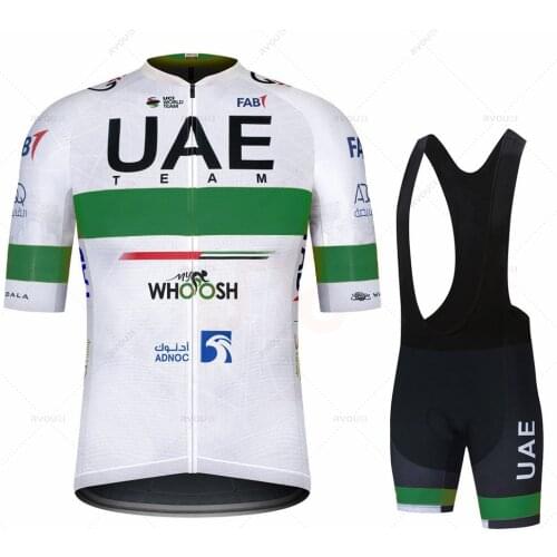 NEW 2021 TEAM UAE Cycling Jersey Set 19D Gel Bike Shorts Suit MTB Ropa Ciclismo Mens Summer Bicycling Maillot Culotte Clothing