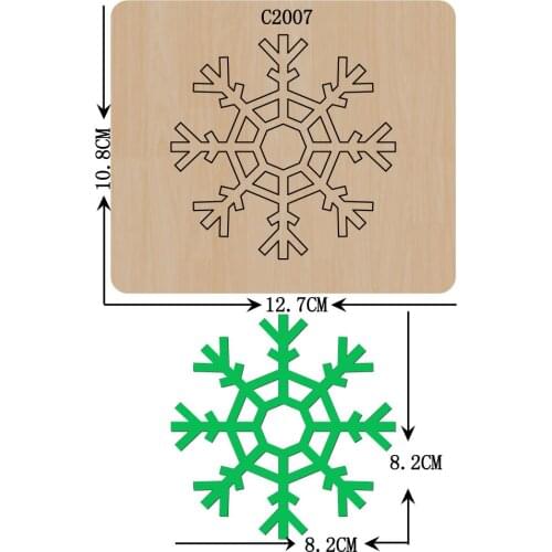 New Christmas snowflake Wooden die Scrapbooking C2007 Cutting Dies