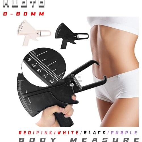 BLACK + RED color SLIM GUIDE PLICOMETRO SKINFOLD BODY FAT CALIPER WITH MANUAL BODY MEASUREMENT PERCENTAGE 2pcs/lot