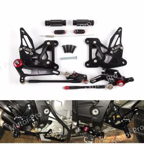 Adjustable Footrests For MV Agusta Brutale 675 800 Dragster 2012 - 2016 Motorcycle Accessories Foot Pegs Rearset Pedal 2013 2014