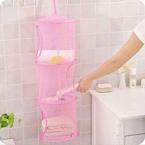 3 Shelf Net Kids Toy Organizer Bag Home Mesh Hanging Storage Bedroom Wall Door Closet