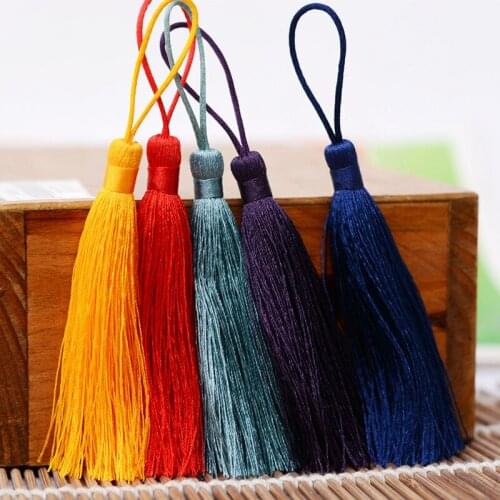 Mix Color Long Chinese Knot Silk Cotton Jewelry Tassel Lot Charm Pendant For Jewelry DIY Making Curtain decoration