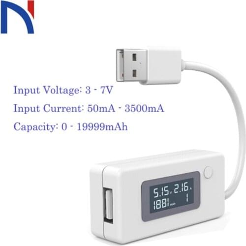 LCD Micro USB Charger Battery Capacity Voltage Current Tester Meter Detector USB Tester for Smartphone Mobile Power Bank