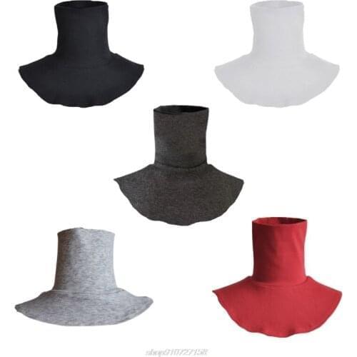 Women Men Simple Solid Color Dickey False Fake Collar Turtleneck Detachable Cotton Half Top High Neck Cover JY14 21 Dropship