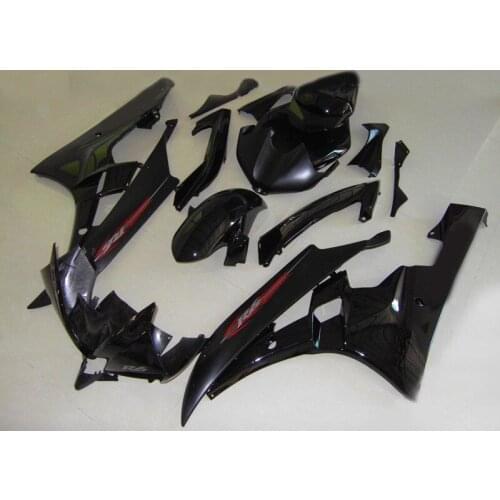 High quality injection molding fairing kit for Yamaha YZF R6 06 07 black motorcycle fairings set R6 2006 2007