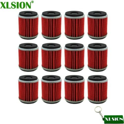 XLSION 12x Oil Filters Fit Yamaha YZF R125 125 WR 125R 125X YZ 250 250F 450F 450 WR250F WR450F WR250X WR250R YZ450F YZ250F YZ250