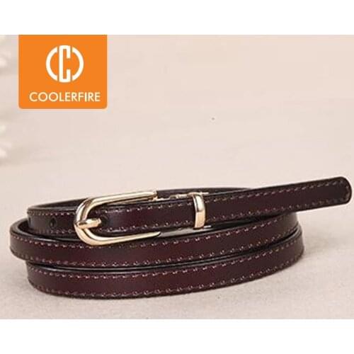 Candy Color Women Belt Thin Genuine Leather Belt Female Waist Belts for Women Dress Strap High Quality Thin Skinny Waist LB075