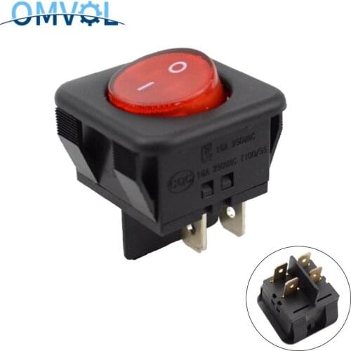 1PC RK1-05 Illumated Mini Rocker Switch Boat Switch 4pins