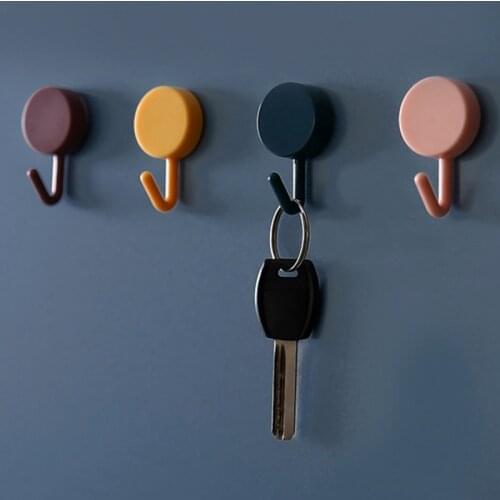 10pcs New Punch-Free Non-Marking Round Stickers Wall Picture Hook Invisible Punch Hardwall Drywall Key Placement Rack