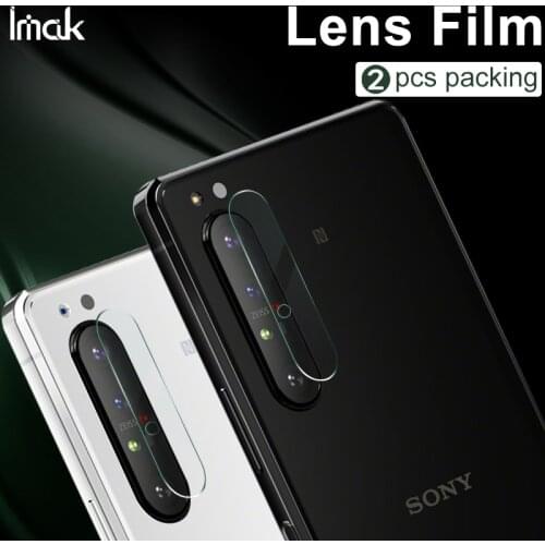 2pcs IMAK Clear Camera Lens Glass Film For Sony Xperia 10 II Xperia 1 II Xperia 10 Plus Xperia 5 Xperia XZ3 Tempered Glass Film