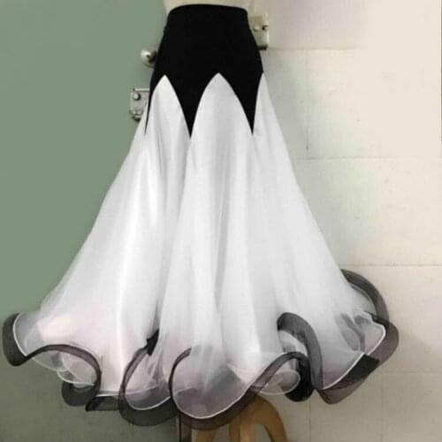 2020 new modern dance waltz big swing skirt dance performance competition skirt customized social dance practice clothes