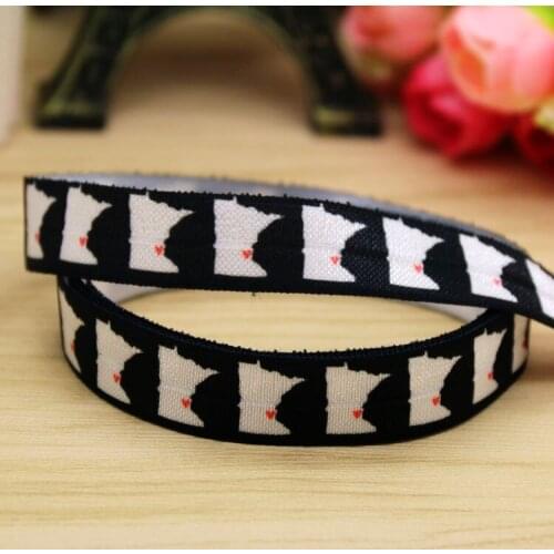 5/8'' Free shipping Fold Elastic FOE State printed headband headwear hairband diy decoration wholesale OEM P5864