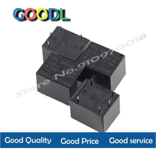 5PCS Power Relay SRD-S-105D 5VDC SRD-S-109D 9VDC SRD-S-112D 12VDC SRD-S-124D 24VDC 12A 5 PINOS DC5V DC12V DC24V 5V 24 12 9V V V