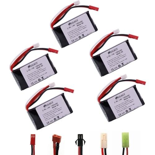 7.4V 1100mAh JST Plug 903048 Lipo Battery For Wltoys V353 A949 A959 A969 A979 k929 7.4v Helicopter Battery For RC Drone Car Boat