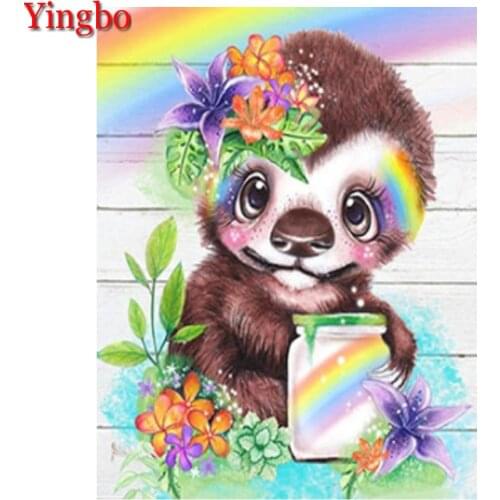 DIY 5D Diamond Painting Cute Animal Sloth Full Drill Diamond Embroidery Mosaic Cartopon Picture Cross Stitch Kit Christmas Gift