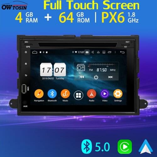 PX6 4G+64G Android 10 Car DVD Multimedia Player GPS Radio For Ford Fusion Focus 500 F150 250 350 450 DSP Carplay 4G SIM WiFi DAB