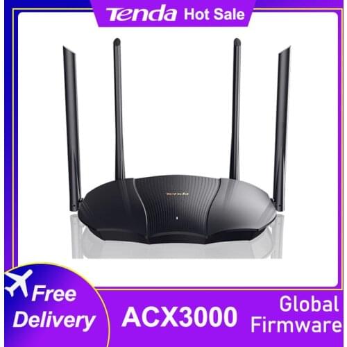 Tenda AX3000 Wireless WiFi Router Wifi 6 Gigabit Mesh Dual-Band 2.4G 5G 2976Mbs Gigabit Rate External Signal Amplifier Repeater