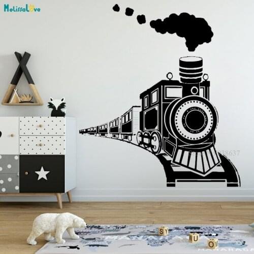 Big Size Cartoon Train Fairy tale world Decal Baby Room Cartoon Decor Wall Sticker Mural BB112