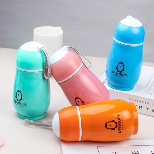 Stainless steel heat preservation cup simple big belly cup student cartoon water cup