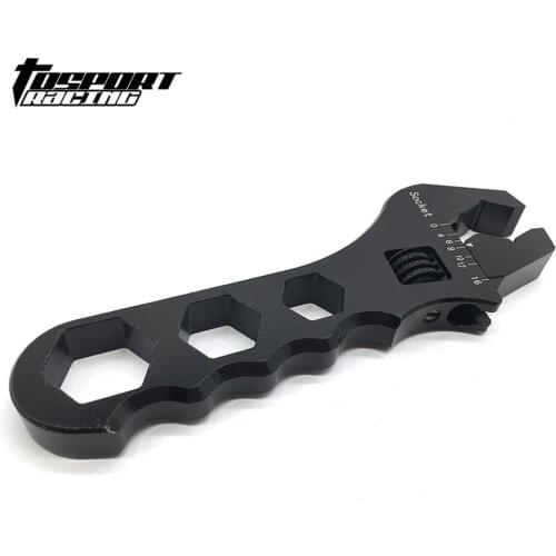BLACK AN3 AN4 AN6 AN8 AN10 AN12 AN16 Adjustable Wrench Hose Fitting Tool Aluminum Anodized Spanner