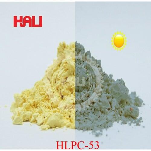 Double color photochromic powder,sunlight sensitive pigment powder,color:yellow to blue,item:HLPC-53,1lot=50gram,free shipping