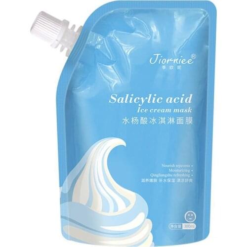 Salicylic acid ice cream mask acne moisturizing smear mask clean 300g mask mud pore