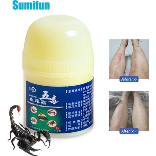 15g Scorpion Venom Dermatitis Treatment Ointment Antifungal Eczema Dermatitis Mosquito Repelling Skin Itching Infect Cream P0115