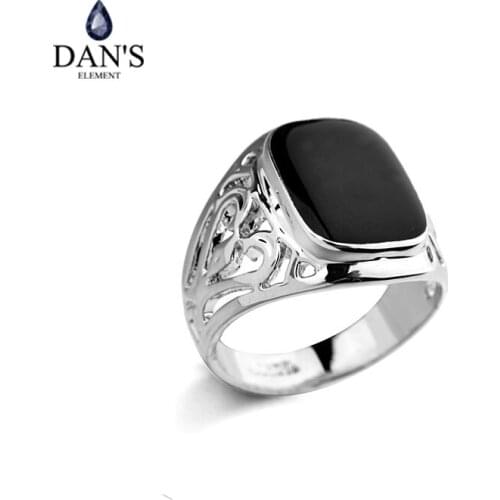 Dans Element Luxury Brand Vintage Enamel Rings for men wedding New Fashion Sale Hot Fi-RG91168White