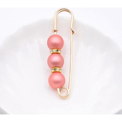 Brooches Set Big Beads Fashion Clothing Brooches for Women Pearl Lapel Pin Sweater Dress Pins Badge Buckle Accessories