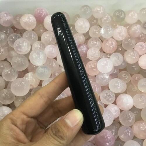 Natural Crystal Stones Massager Stick Black Obsidian Minerals Healing Quartz For Body Healthy Chakra Gifts