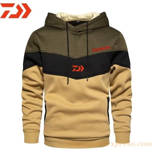 Dawa New Men Hoodies Sweatshirts Patchwork 2021 Autumn Casual Jacket Male Thick Coat Streetwear Fishing Pullover Clothing
