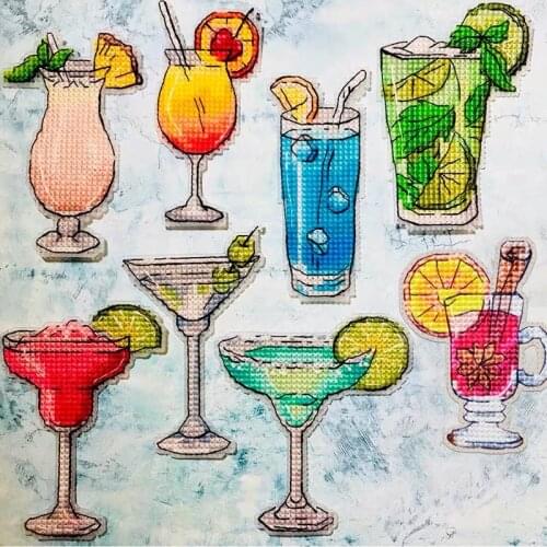 Plastic aida Decoration Home Decor Homfun Craft Christmas Cross Stich Set Counted Cross Stitch Kits Fridge Refridgerator Magnets