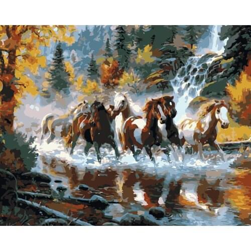 Full Square Diamond Embroidery Galloping horse 5D DIY Diamond Painting Picture Of Rhinestone Room Decortion chrismas Gift