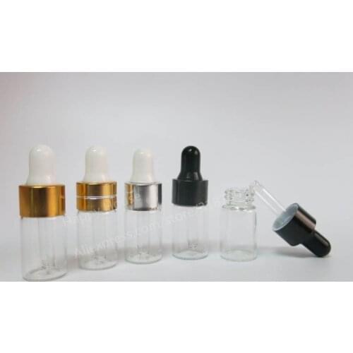 1000 x 3ml Clear Refillable Glass Sample Dropper Bottle 3cc Transparent Glsss Bottle With Dropper,Mini Glass Cosmetic Container